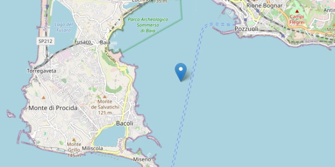 Scossa di magnitudo 4, in mare tra Bacoli e Pozzuoli: la terra flegrea trema ancora
