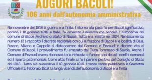 106° anniversario dall’autonomia amministrativa di Bacoli: il programma delle celebrazioni